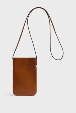 Porte Telephone En Cuir Cognac - Ladyphone<Gerard Darel Outlet