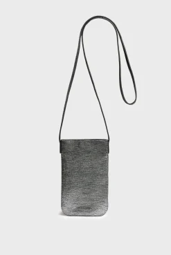 Porte Telephone En Cuir Lamine Effet Glitter - Ladyphone<Gerard Darel Outlet