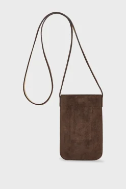 Porte Telephone En Cuir Velours Interieur Metallise - Ladyphone<Gerard Darel Hot