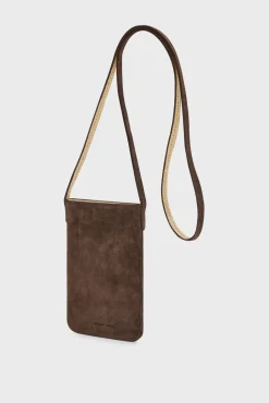 Porte Telephone En Cuir Velours Interieur Metallise - Ladyphone<Gerard Darel Hot