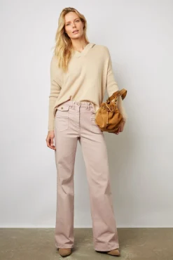Pull Cachemire A Capuche Sable - Leotina<Gerard Darel Hot
