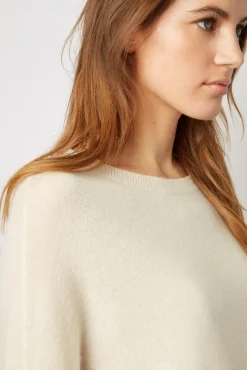 Pull Cachemire A Col Rond Ecru - Laurrea<Gerard Darel New