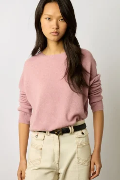 Pull Cachemire A Col Rond Rose - Laurrea<Gerard Darel Online