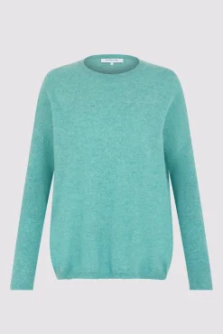 Pull Cachemire Col Rond Vert D'Eau - Laurrea<Gerard Darel Hot