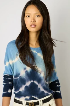 Pull Cachemire Tie And Dye Bleu Ocean - Lua<Gerard Darel Hot