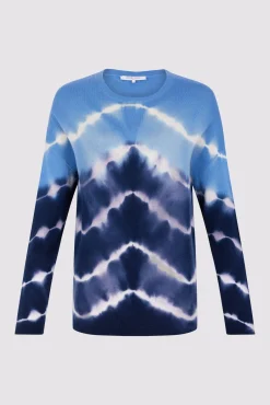 Pull Cachemire Tie And Dye Bleu Ocean - Lua<Gerard Darel Hot
