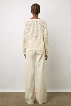 Pull Col Rond Ajoure Ecru - Leana<Gerard Darel Sale