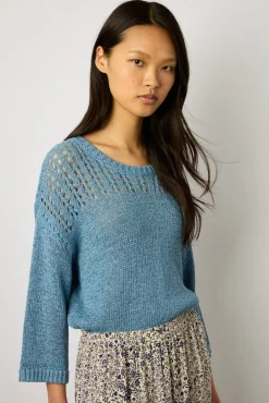 Pull Col Rond Ajoure Jeans - Loreen<Gerard Darel Best