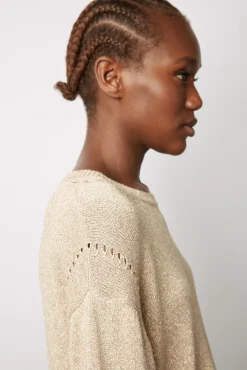 Pull Col Rond En Lurex Or - Leonie<Gerard Darel New