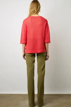 Pull Col V En Lin Ecrevisse - Lee<Gerard Darel New