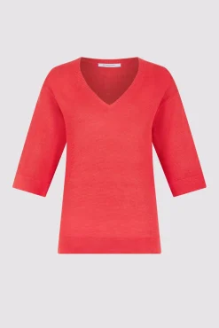 Pull Col V En Lin Ecrevisse - Lee<Gerard Darel New
