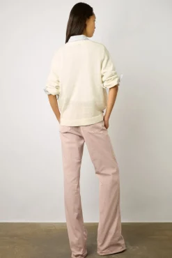Pull Col V En Lin Ecru - Lee<Gerard Darel Hot