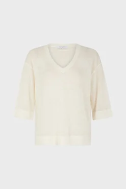Pull Col V En Lin Ecru - Lee<Gerard Darel Hot