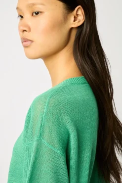 Pull Col V En Lin Emeraude - Lee<Gerard Darel Sale