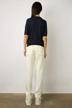 Pull Manches Courtes En Laine Marine - Lysea<Gerard Darel Fashion
