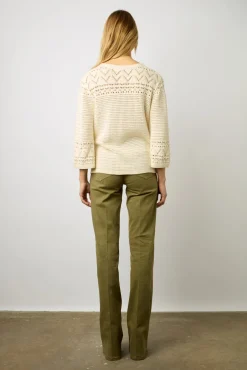 Pull Tunisien En Coton Ajoure Ecru - Lessie<Gerard Darel Hot