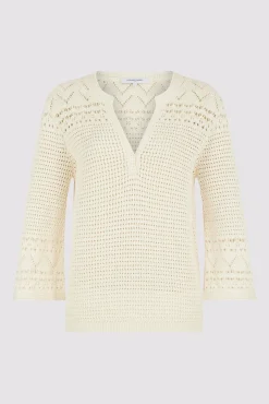 Pull Tunisien En Coton Ajoure Ecru - Lessie<Gerard Darel Hot