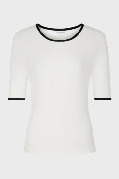 Pull Uni Bicolore A Cotes Ecru - Lamiss<Gerard Darel Sale