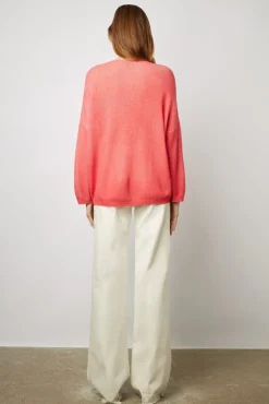 Pull V En Cachemire Corail - Ludovica<Gerard Darel New