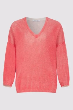 Pull V En Cachemire Corail - Ludovica<Gerard Darel New