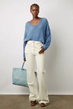 Pull V En Cachemire Electrique - Ludovica<Gerard Darel Discount