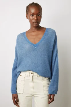 Pull V En Cachemire Electrique - Ludovica<Gerard Darel Discount