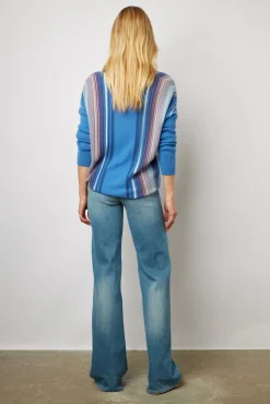 Pull V En Cachemire Raye Electrique - Lexa<Gerard Darel Fashion