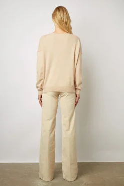 Pull V En Cachemire Sable - Lyme<Gerard Darel Outlet