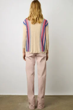 Pull V Raye En Lin Beige - Louna<Gerard Darel Fashion