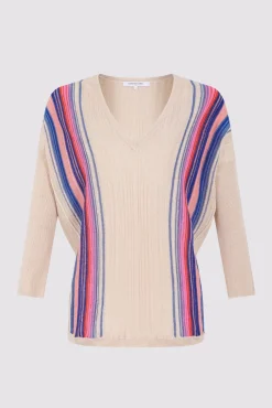 Pull V Raye En Lin Beige - Louna<Gerard Darel Fashion