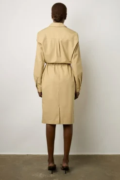 Robe Chemise En Coton Sable - Eleni<Gerard Darel Sale