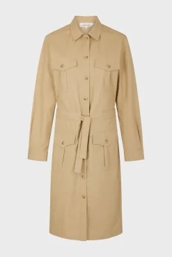 Robe Chemise En Coton Sable - Eleni<Gerard Darel Sale
