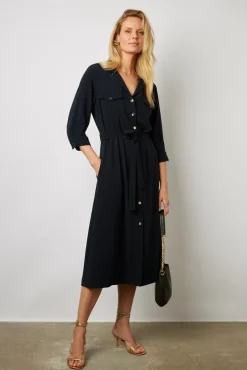 Robe Chemise Fluide Marine - Ezra<Gerard Darel Discount