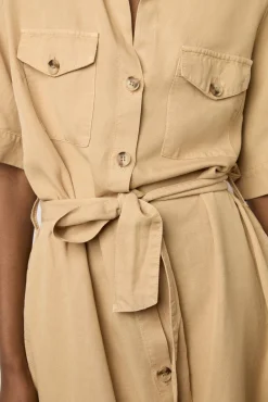 Robe Chemise Unie Sable - Estille<Gerard Darel Outlet