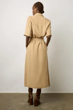 Robe Chemise Unie Sable - Estille<Gerard Darel Outlet