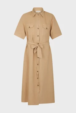 Robe Chemise Unie Sable - Estille<Gerard Darel Outlet
