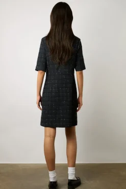 Robe Courte En Tweed Marine - Elenita<Gerard Darel Discount