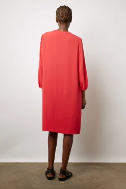 Robe Courte Fluide A Lacet Corail - Edika<Gerard Darel Clearance