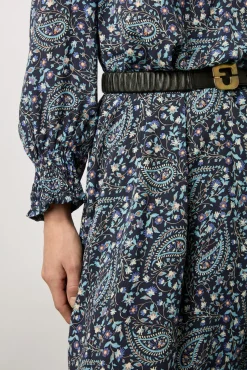 Robe Courte Imprime Cachemire Bleu - Evolenn<Gerard Darel Sale