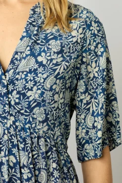 Robe Courte Imprimee Indigo - Ellena<Gerard Darel Hot