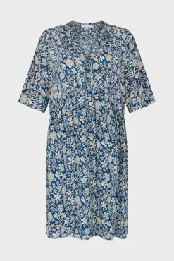 Robe Courte Imprimee Indigo - Ellena<Gerard Darel Hot