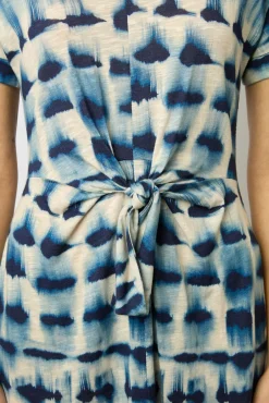 Robe Courte Imprime Mexicain Indigo - Elita<Gerard Darel New