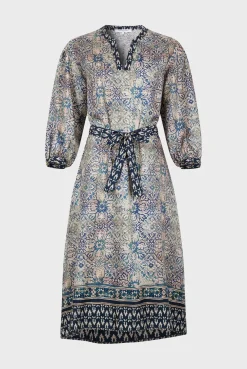 Robe Droite En 100% Soie Indigo - Elnora<Gerard Darel New