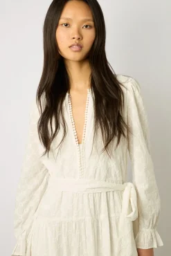 Robe Longue Blanche Brodee Blanc - Etann<Gerard Darel Hot
