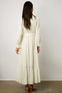 Robe Longue Blanche Brodee Blanc - Etann<Gerard Darel Hot