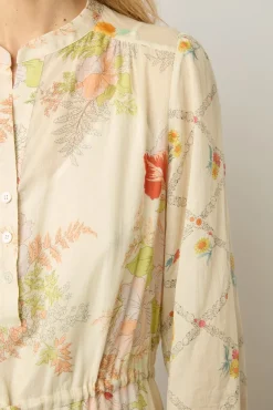 Robe Longue Cintree Fleurie Multicolore -<Gerard Darel Sale
