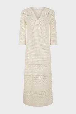 Robe Longue En Crochet Ecru - Emanuela<Gerard Darel Sale