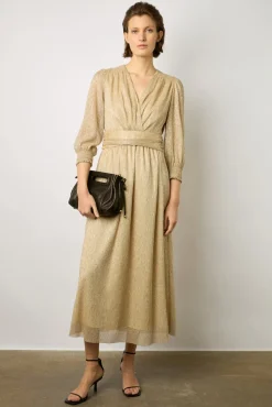 Robe Longue En Lurex Or - Elline<Gerard Darel Online