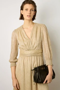 Robe Longue En Lurex Or - Elline<Gerard Darel Online