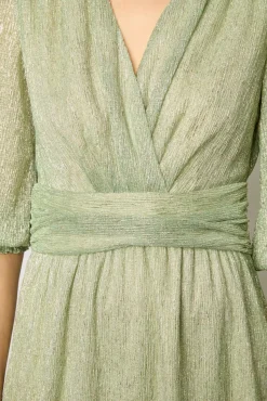 Robe Longue En Lurex Vert D'Eau - Elline<Gerard Darel Online